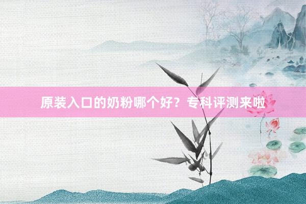 原装入口的奶粉哪个好？专科评测来啦