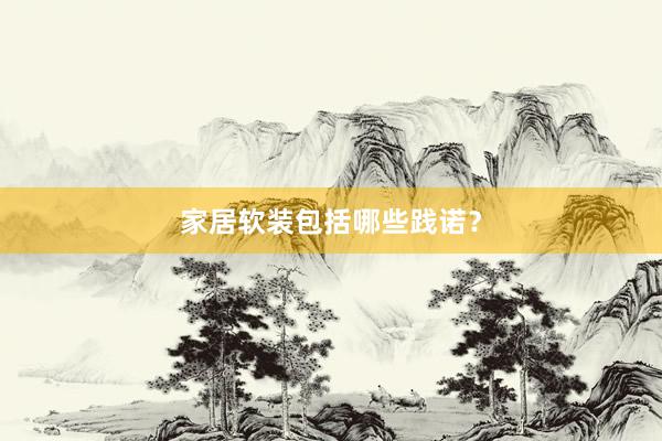 家居软装包括哪些践诺？